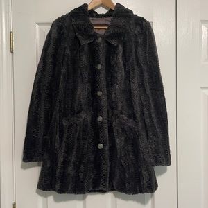 Faux fur gray Free People dress coat